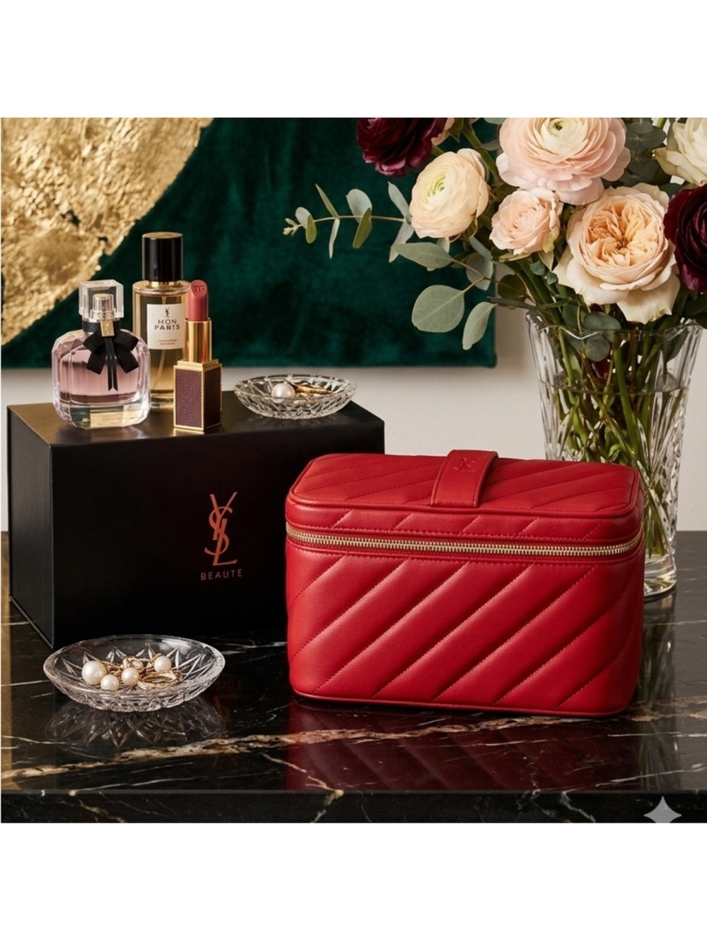 YSL Beauty Quilted Red Vanity GWP LIMITED EDITION 2026 Release